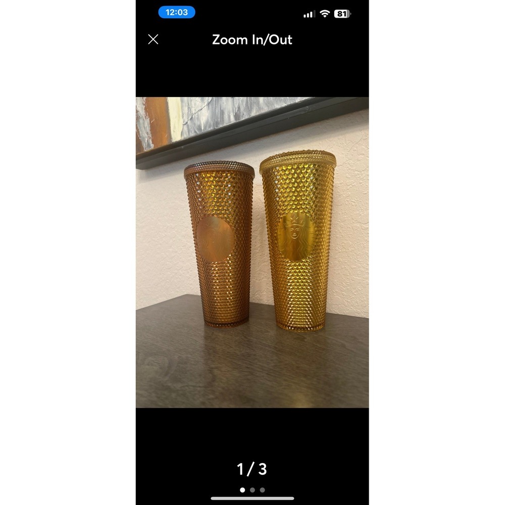 Starbucks gold tumblers